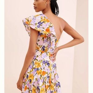 Adelyn Rae Multicolor Floral One-Shoulder Dress